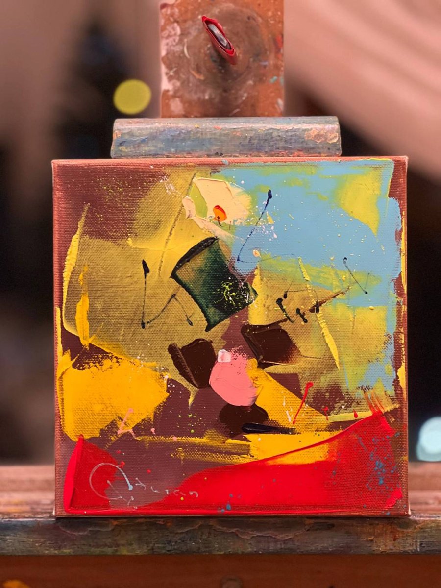 Botanical Oil Painting By Arman Allakhverdian, 8 X 8, Flower, Original Artwork