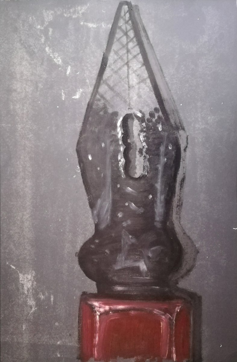 Illustrative Still Life Limited Edition Print By Aleksandar Basic, 16 X 25, Grey Pen, Original Artwork