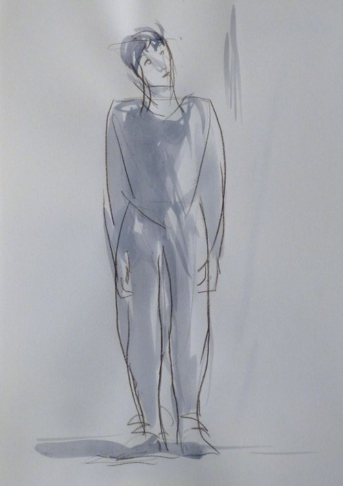 January Sketch #2, 29x42 cm by Frederic Belaubre