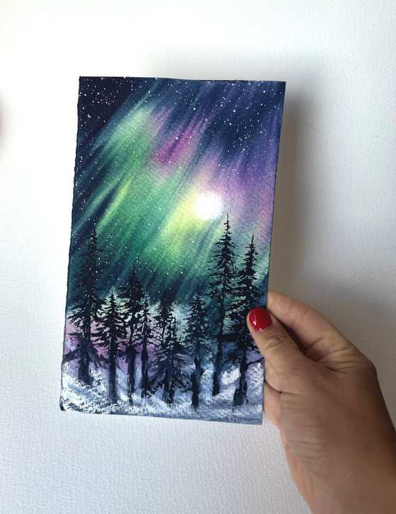 Unique Post card Aurora Boreal