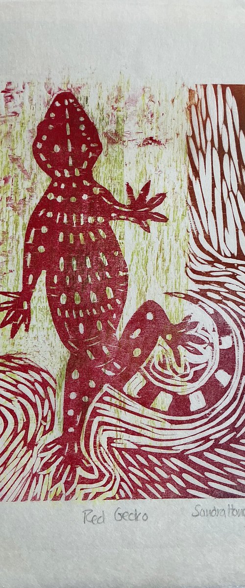 Red Gecko by Sandra Haney