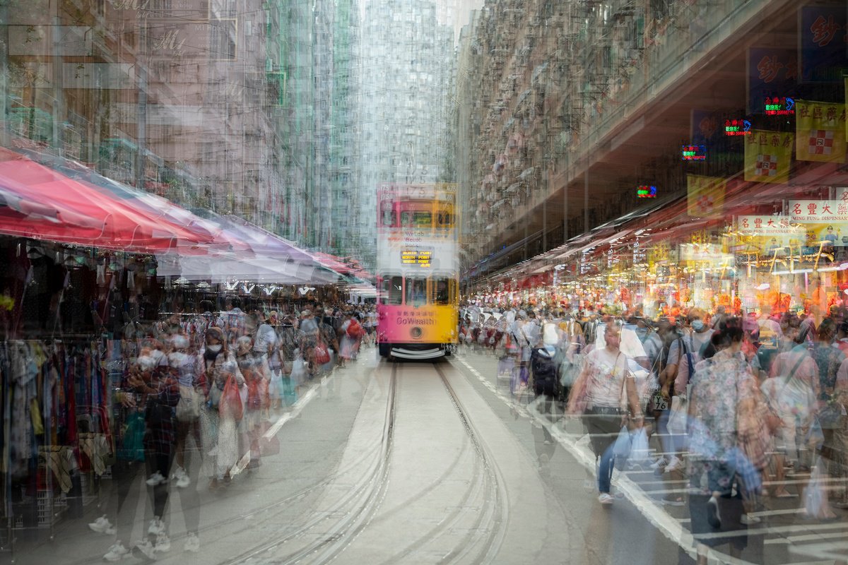 Urban And Pop Transport Photograph By Sergio Capuzzimati, 24 X 16", The Market Tram, Original Artwork
