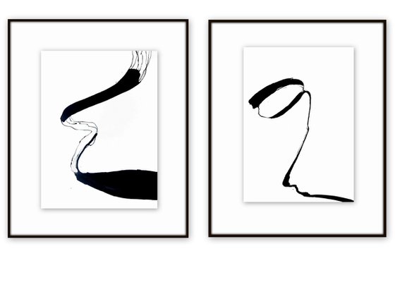 Abstract artwork. Set of 2.