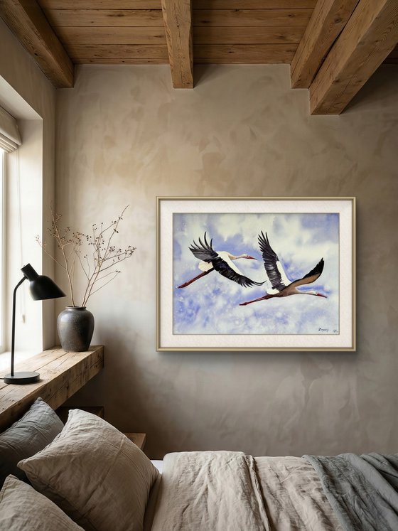 Strok Heron Wader Ardea Hern