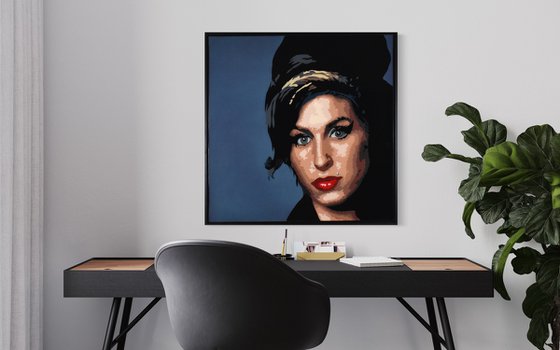 Amy Winehouse framed painting