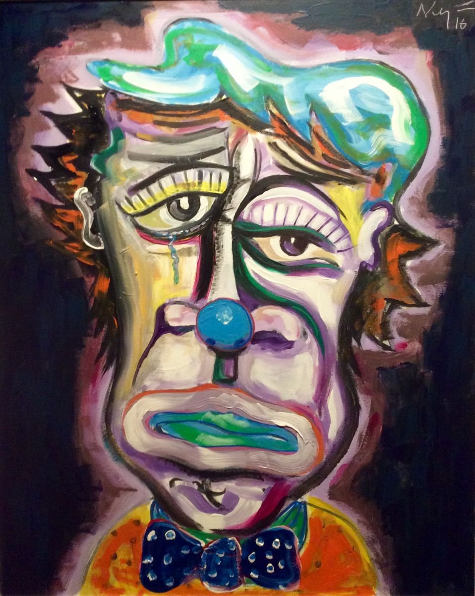 Sad clown by Alejos - Pop Art landscapes