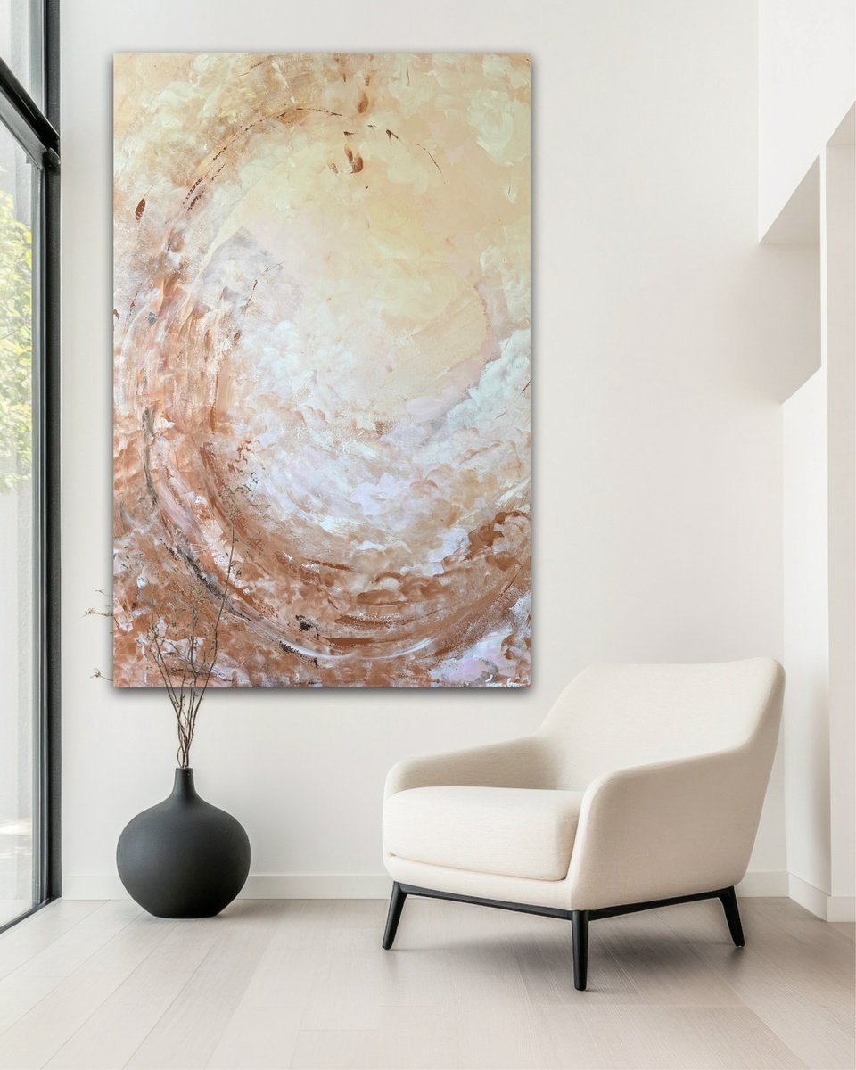 Abstract Landscape Acrylic Painting By Ivana Gigovic, 39 X 59, Velora, Original Artwork