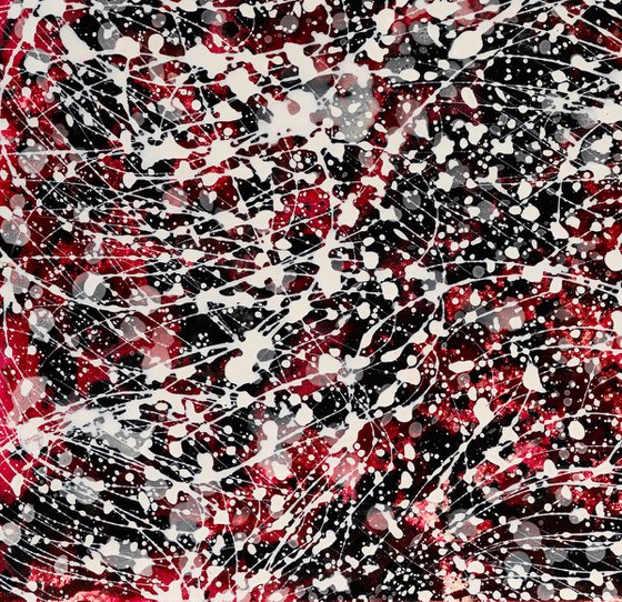 Abstract Red, Black & White