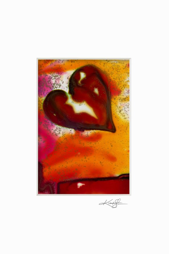 Heart Collection 28 - 3 Small Matted paintings by Kathy Morton Stanion