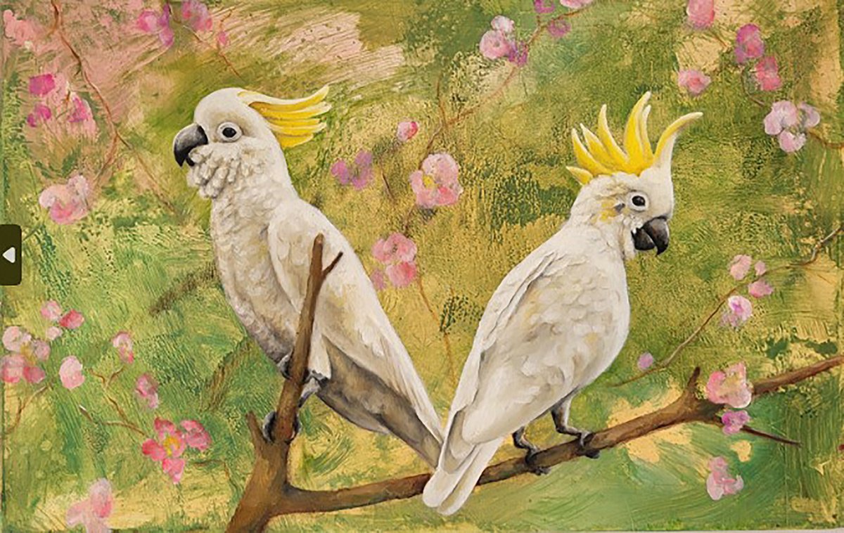 Two Cockatoos by Lisa Braun