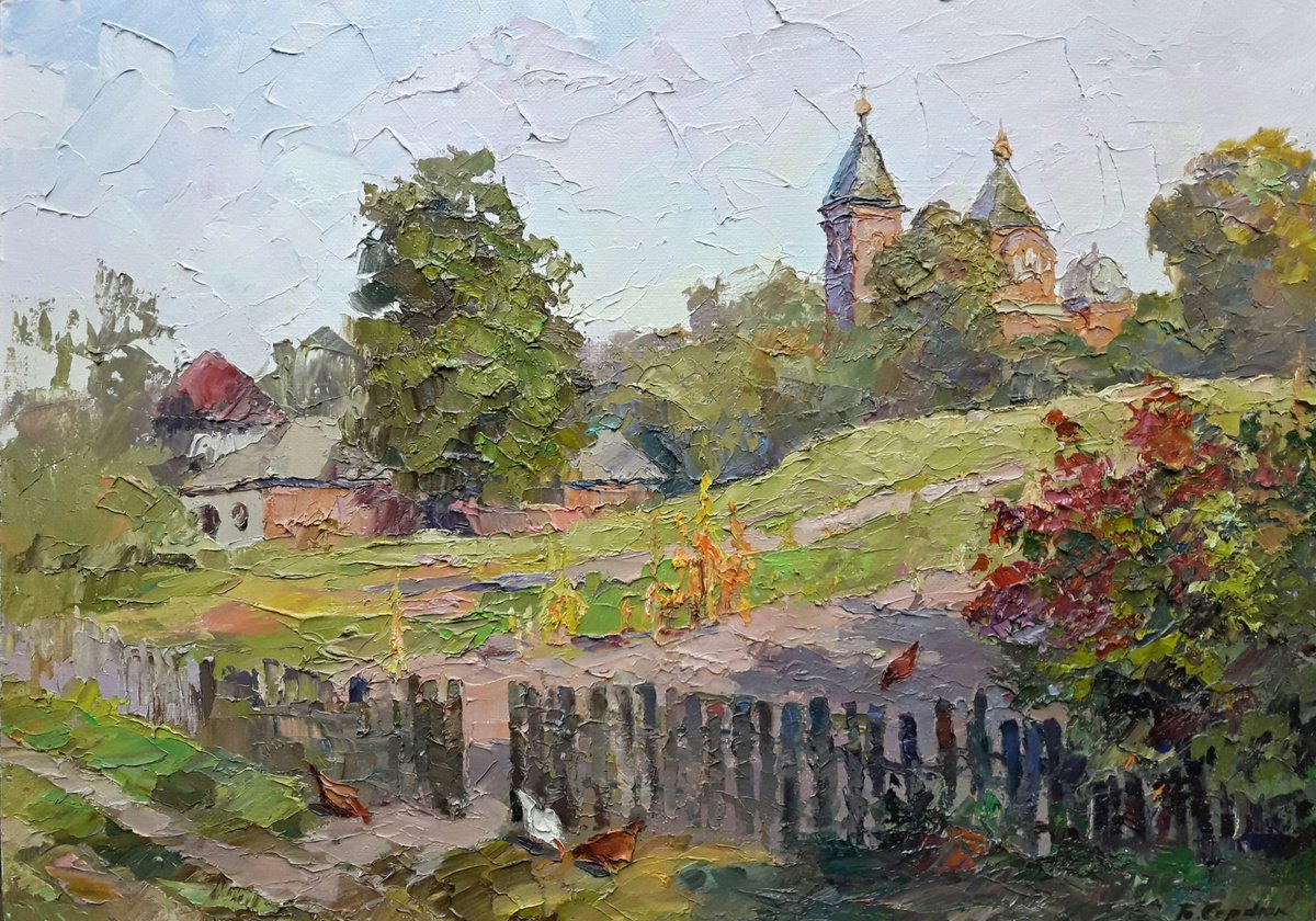 Oil painting Autumn landscape nSerb275 by Boris Serdyuk