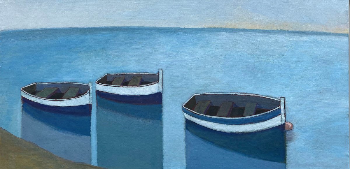 Shoreline Moored Boats by Nigel Sharman