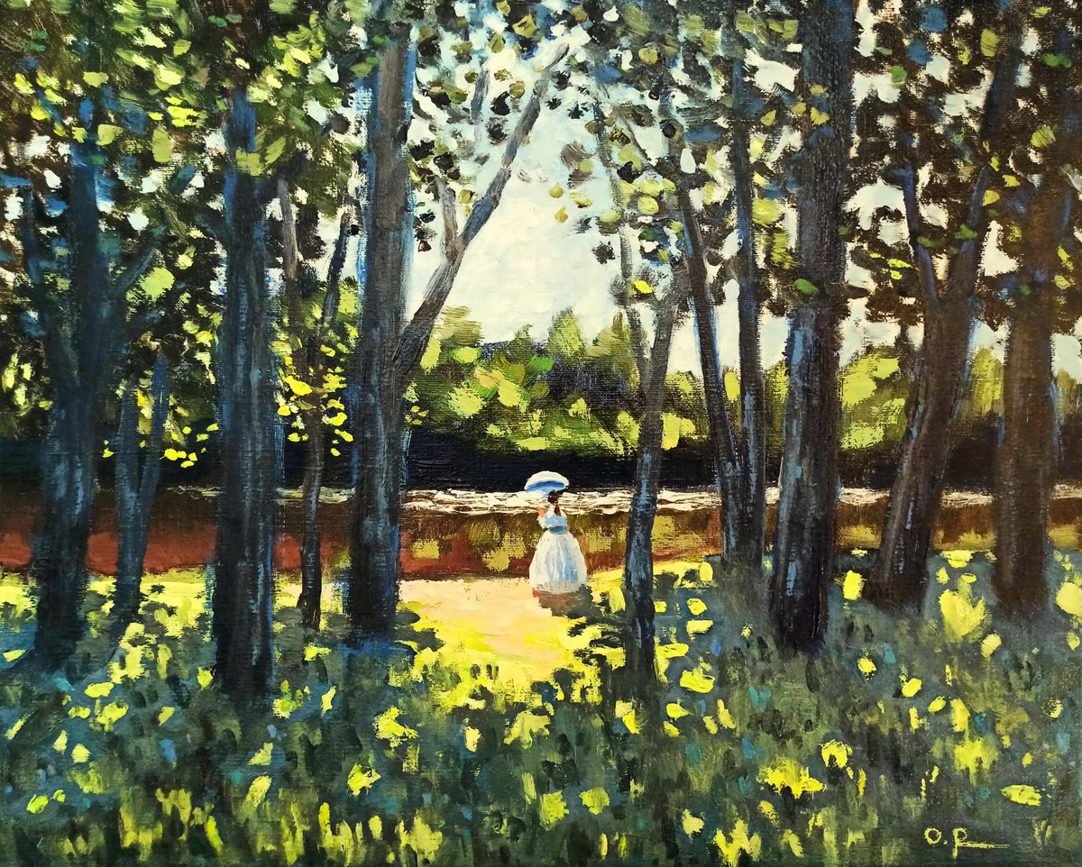 Impressionistic Landscape Oil Painting By Oleh Rak, 20 X 16", Remembering Summer, Original Artwork