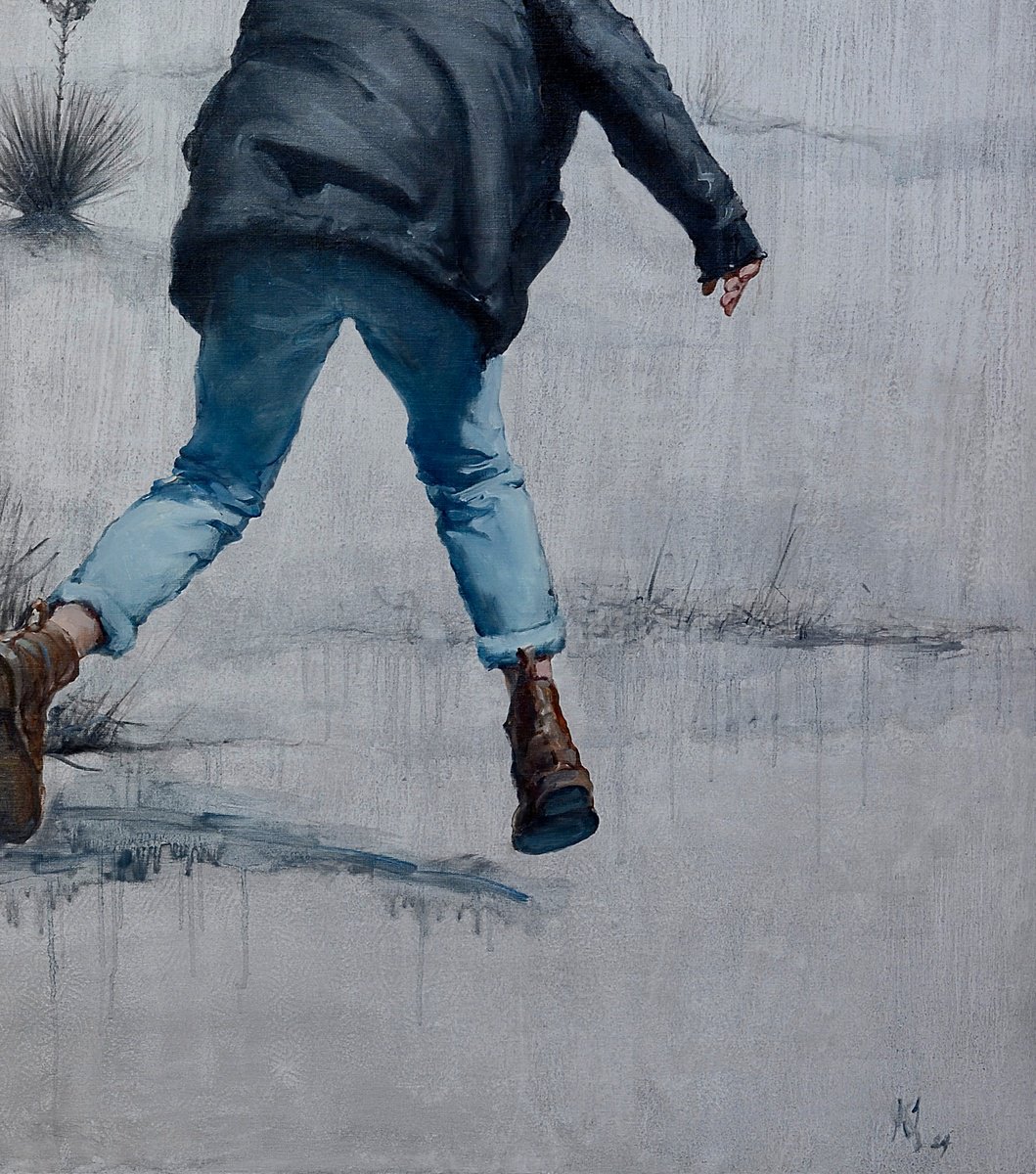 Urban And Pop Portrait Giclee Print By Oleg Kateryniuk, 20 X 28", Escape From Reality, Original Artwork