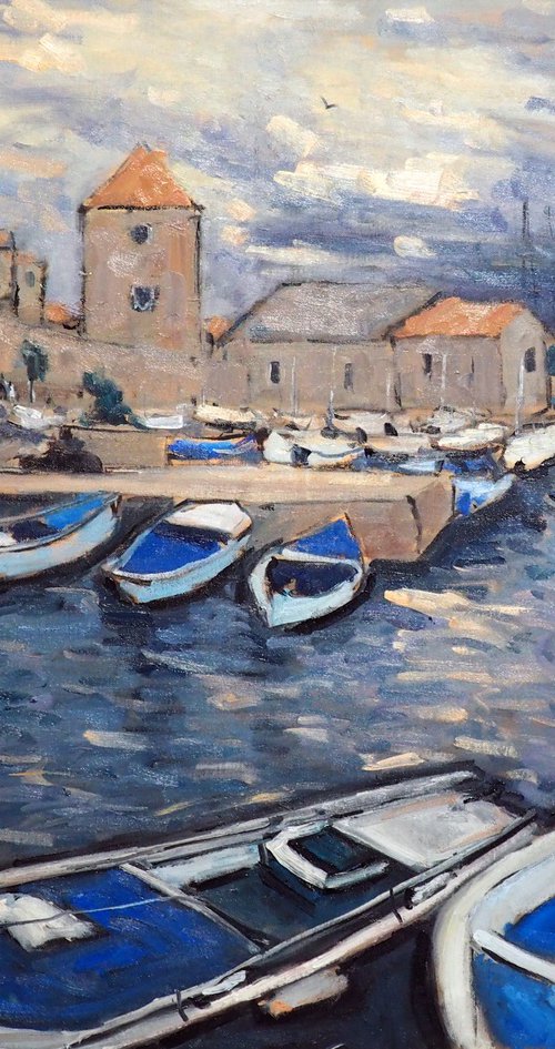 Harbour at dusk by Yuanyuan Liu