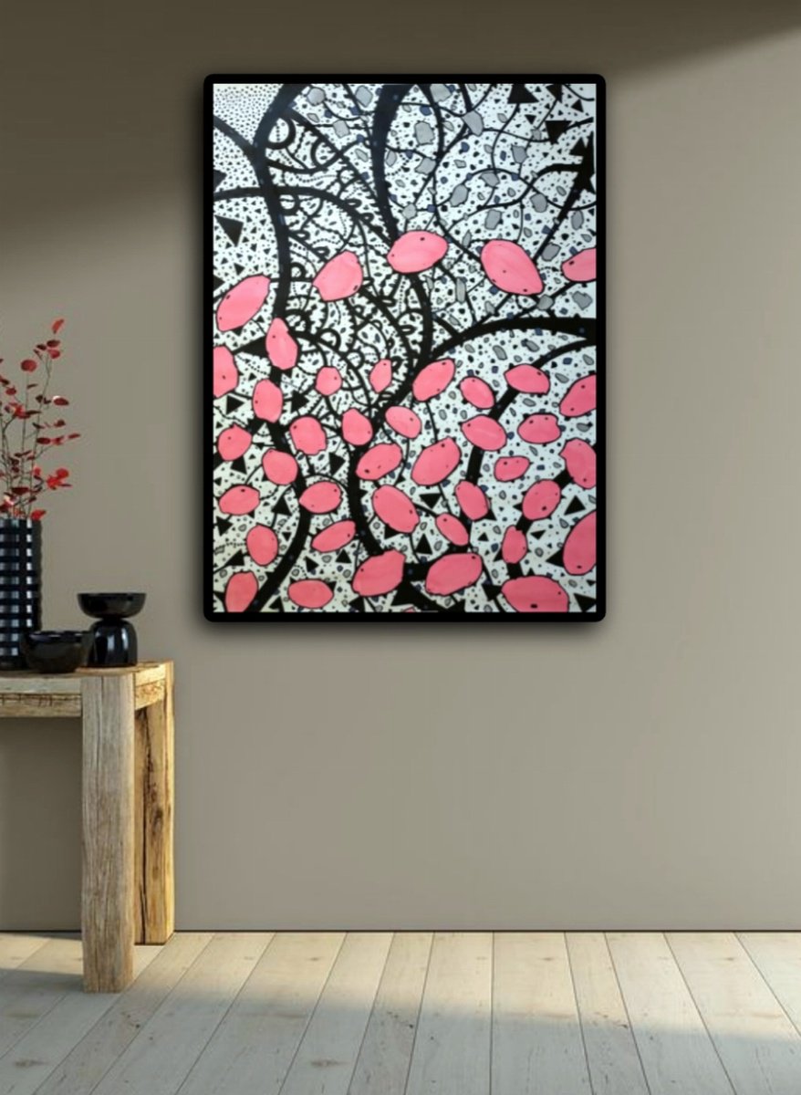 Abstract Painting By Riccardo Ticco Capparella, 57 X 42", Sweet Thing, Original Artwork