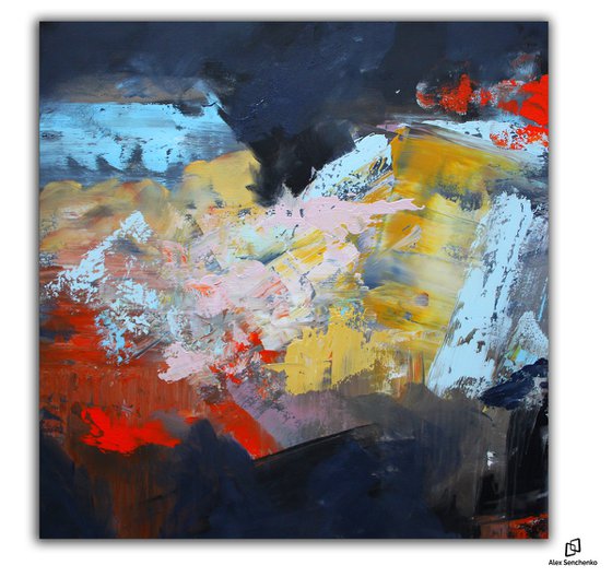 100x100cm /abstract painting / Ready to hang /  Abstract 109