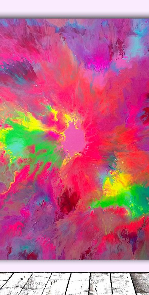 Passion - XXL 120x100 cm Big Painting,  Large Abstract Painting - Ready to Hang, Canvas Wall Decoration by Soos Tiberiu