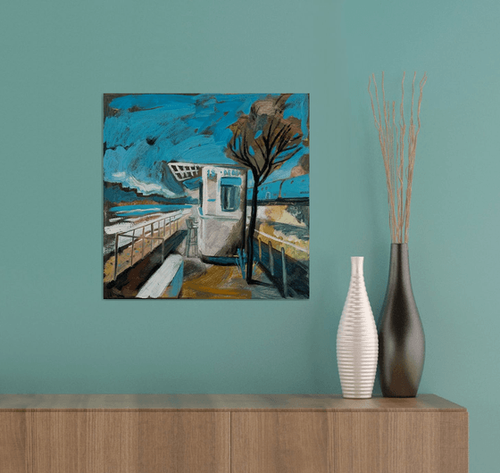 French Riviera. Seaside Kiosk