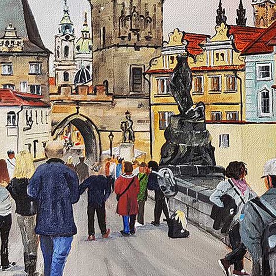 Charles Bridge Prague Czech Republic Painting