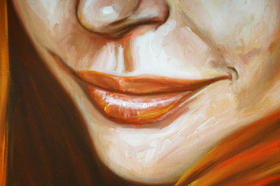 Young woman with the sky in her eyes