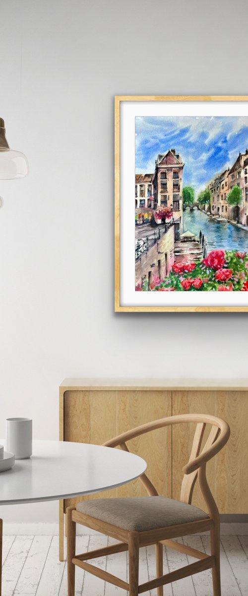 Oudegracht in Summer - Utrecht by Pooja Verma
