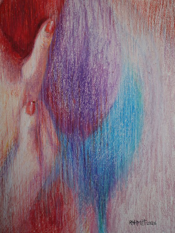 Touch : paper, oil pastel