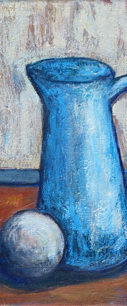 Still life with a blue jug by Elizabeth Vlasova