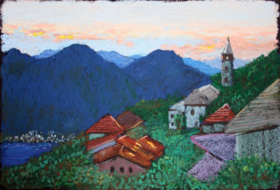 Evening in Veleso. Italy