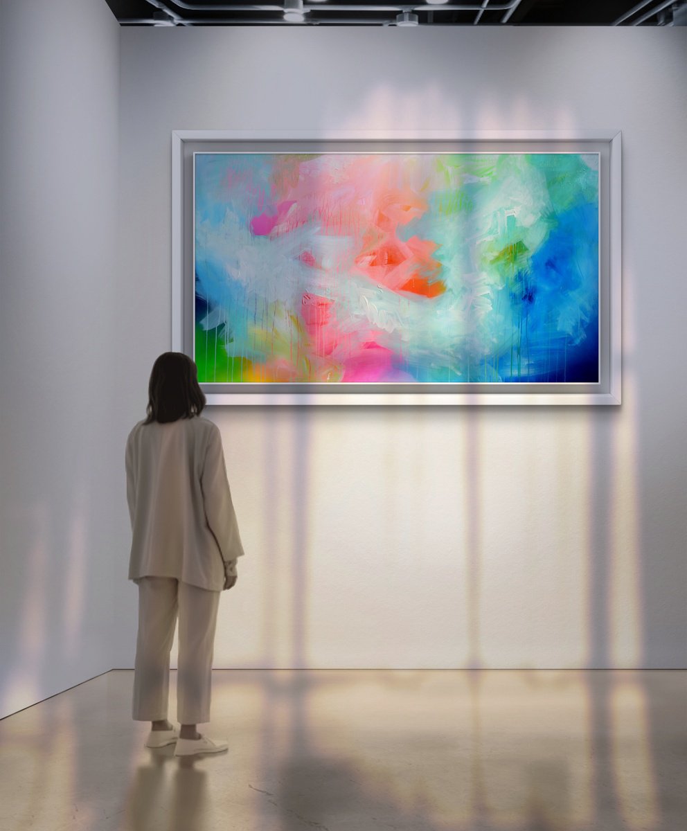 Beyond The Horizon Large Abstract By Soos Tiberiu, 55 X 31, Artwork For Sale On Artfinder