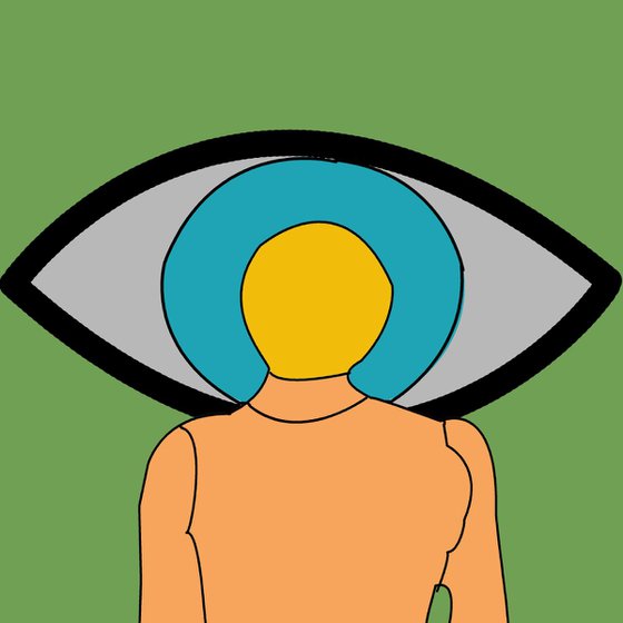 I put an eye on myself - pop art print