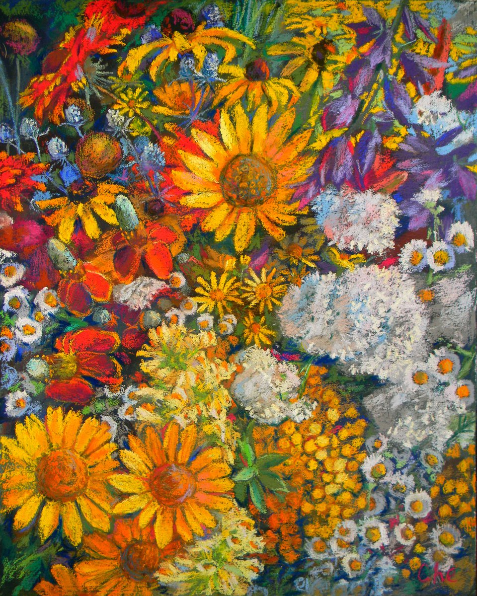 Flower mosaic by Liudmyla Chemodanova