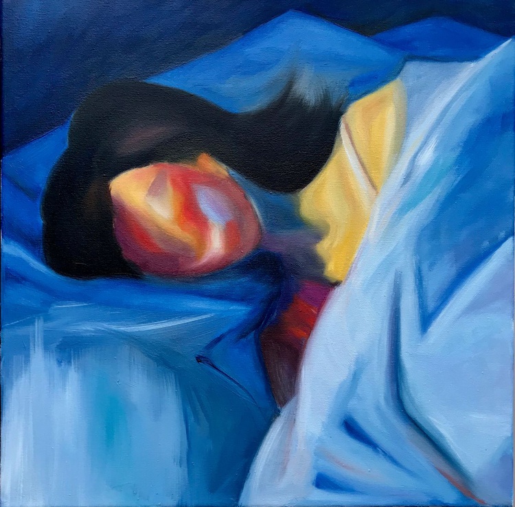 A Sleeping Girl Oil Painting By Hanna Denysenko Artfinder