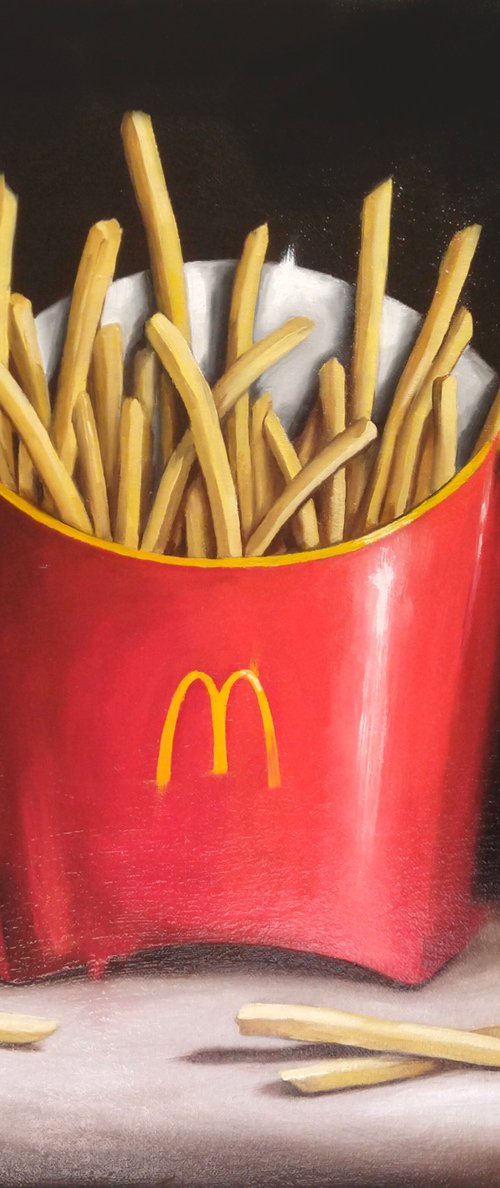 Large Fries still life by Jane Palmer Art