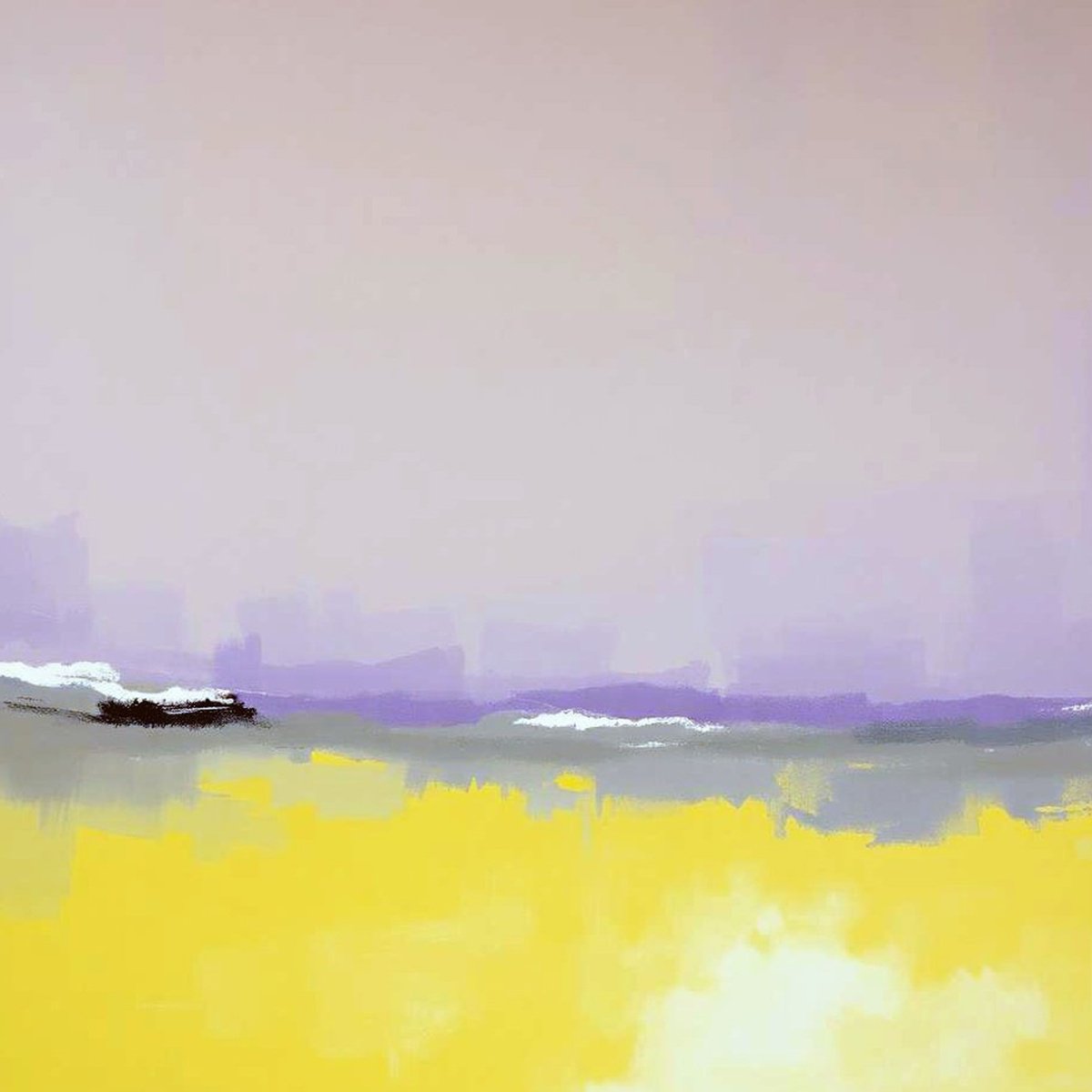 Abstract Giclee Print By Alessandro Butera, 35 X 35, Ethereal Landscape, Original Artwork