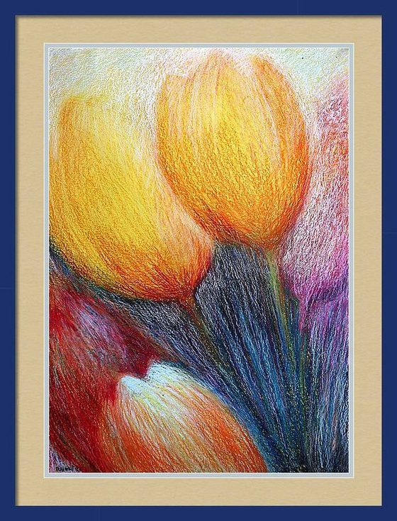 Fantasy with Flowers 337: paper 59x42cm