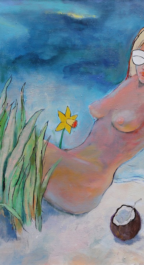 Girl with coconut by Artem Andreichuk