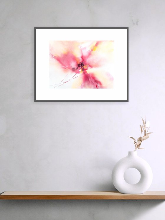 Pink abstract flowers