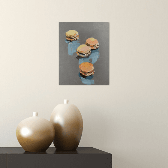 Still life with Macaroons cookies.