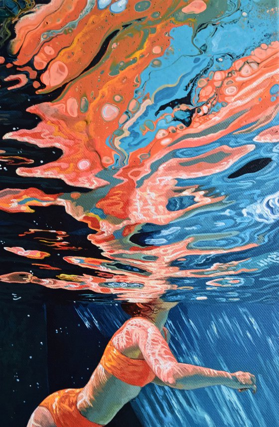 Awakening - Swimming Painting