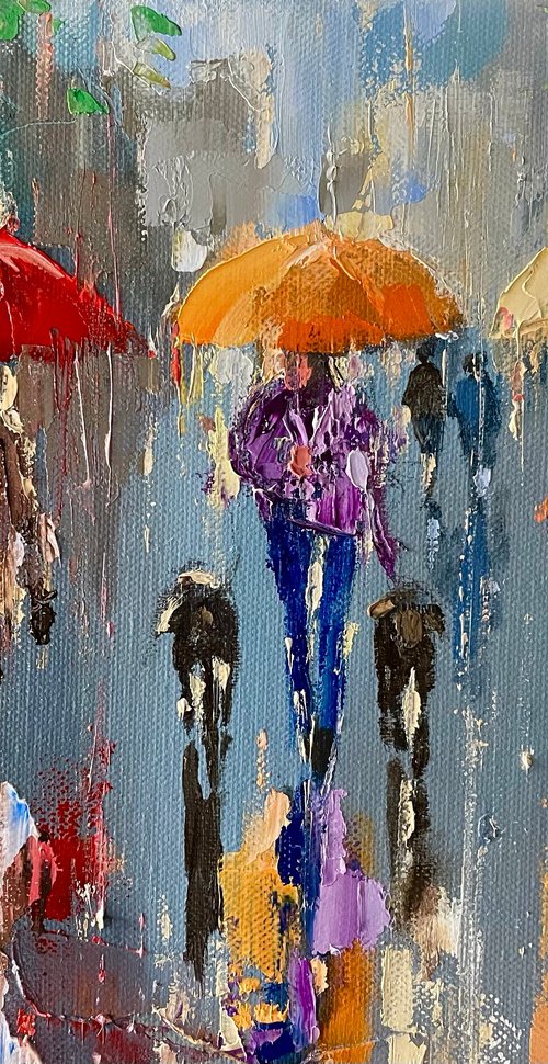 City in Rain by Ewa Czarniecka