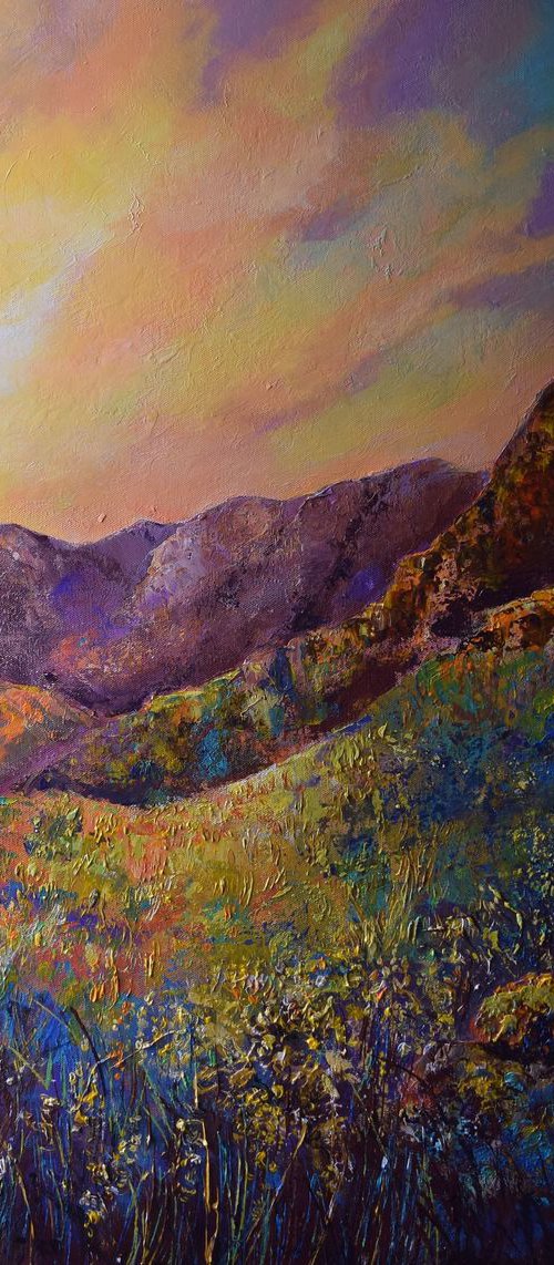 landscape painting -Evening Colour by Colette Baumback