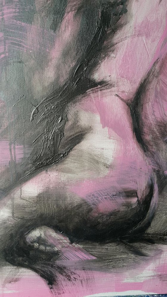 Abstract Painting, Nude woman, Art erotic, Nude girl - " Lolita "