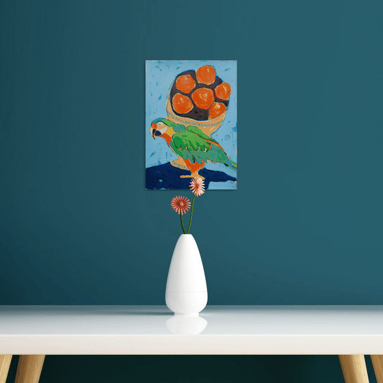 Parrot and oranges