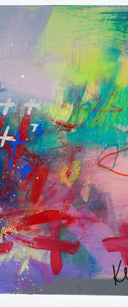 Your Love Is the Only Seed That Matters Anyway 10x8" Colorful Abstract Expressionist Painting by Kerri McCabe