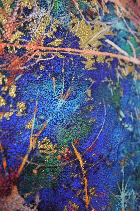 golden and ultramarine