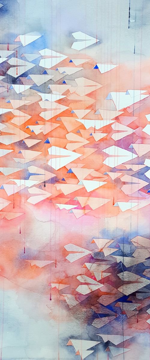 Connected |  Sunset Boulevard 30x22" by Yuliya  Martynova