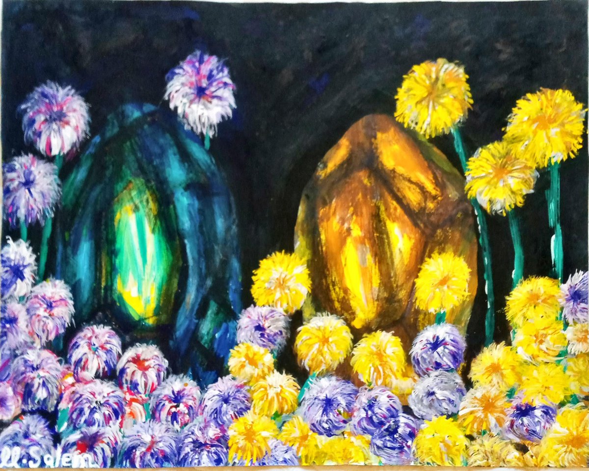 Flowers attracted to light crystals by Mohamed Salem