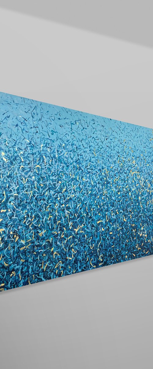 Peaceful Waters - 152 x 61cm mixed media on canvas by George Hall