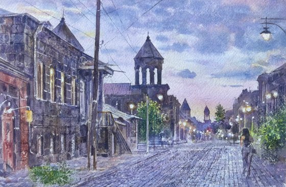 Twilight Walk in Gyumri